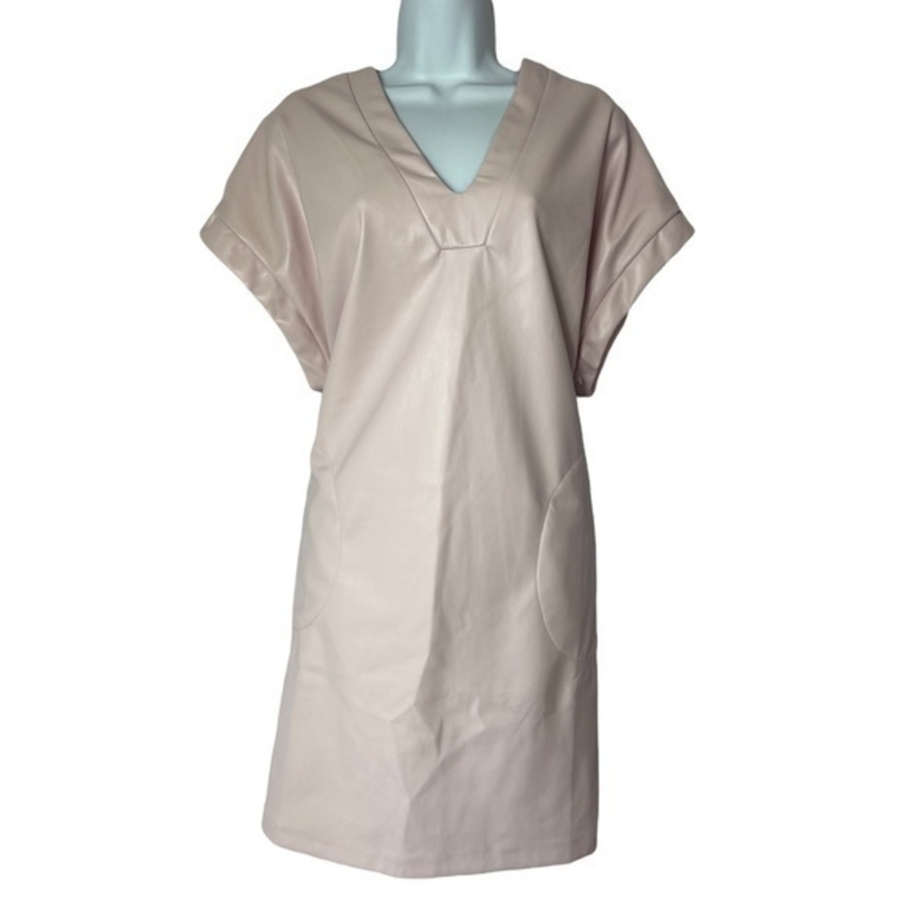 BADGLEY MISCHKA Stretch Vengan Leather Mini Dress